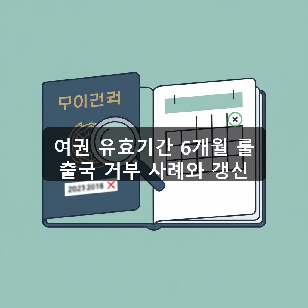 여권 유효기간 6개월 룰 출국 거부와 갱신 가이드