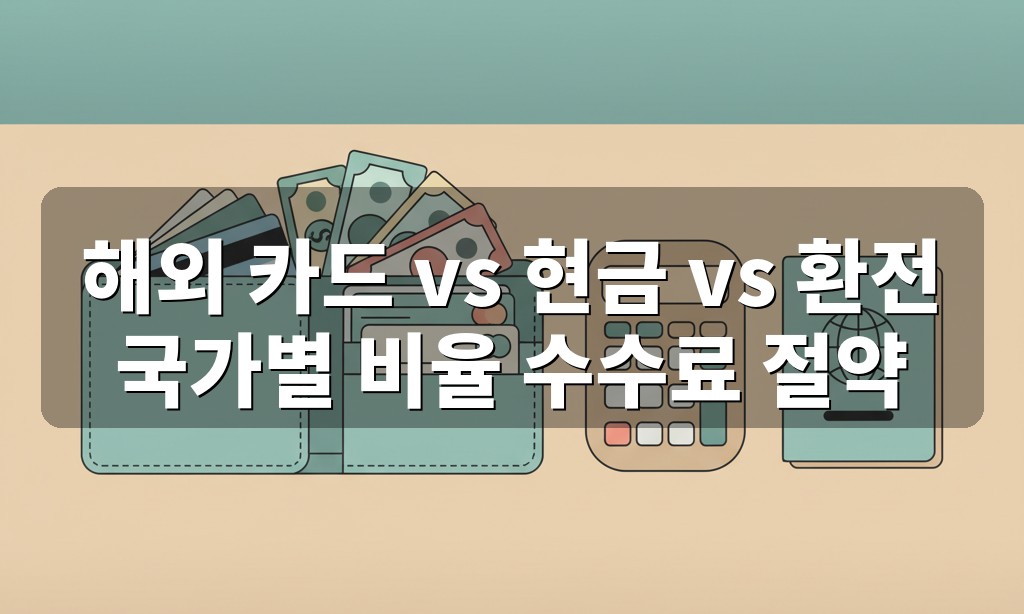 해외 카드 결제 환전 비율 수수료 절약 가이드