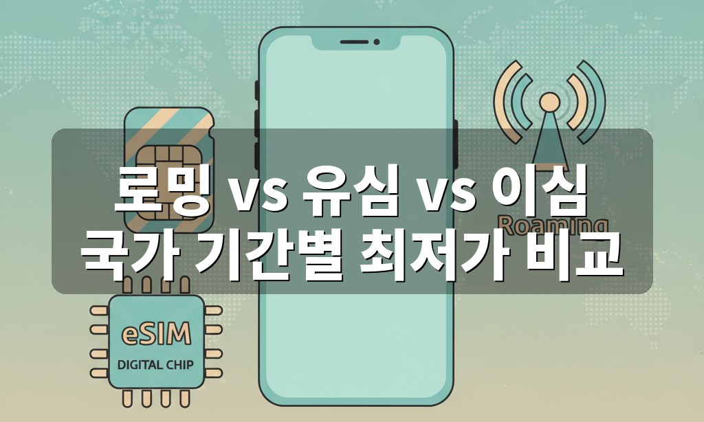 로밍 유심 이심 비교