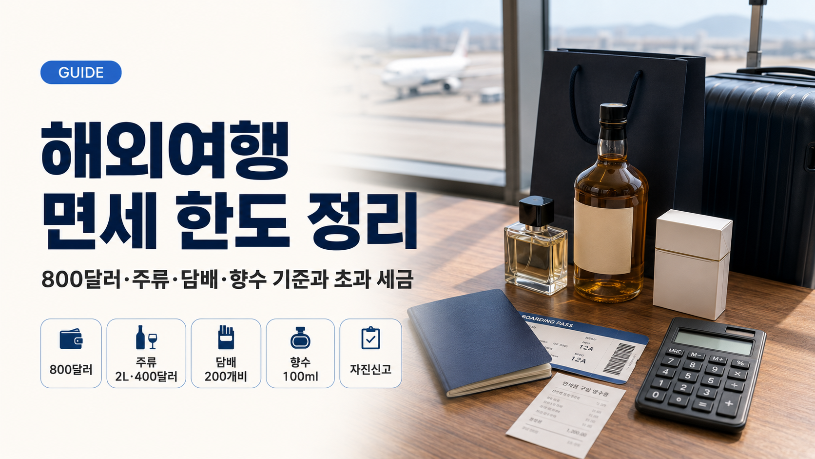 해외여행 면세 한도 정리 가이드